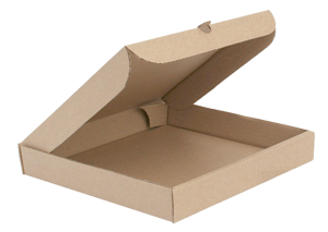 Коробка под пиццу 250х250х40 гофрокартон бурый