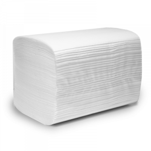 Полотенца бумажные V-сложения 1-слойные 200л/уп белое 21х23см